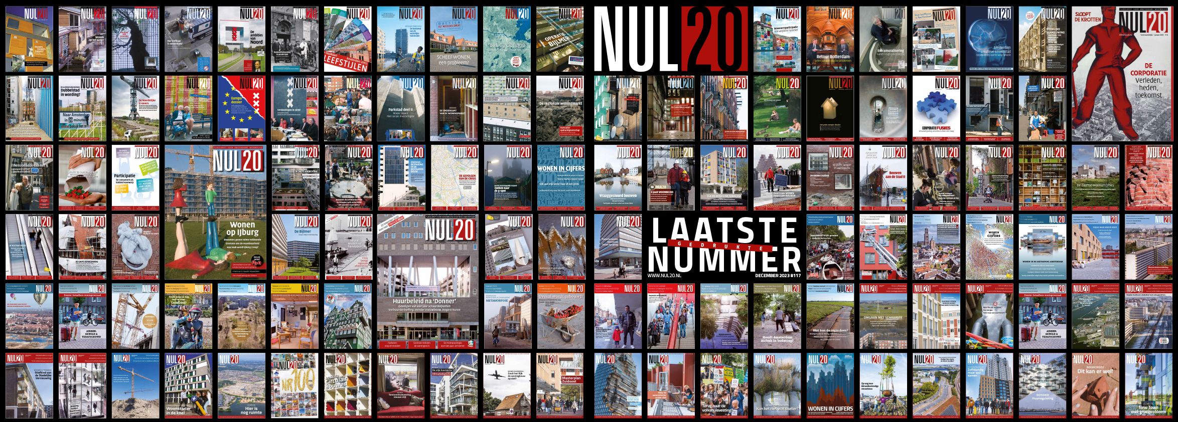 Alle covers van de verschenen NUL20-edities