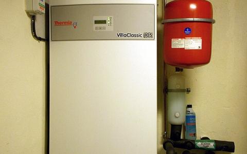 Foto van een warmtepomp