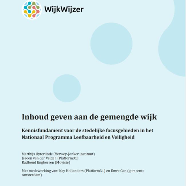 Boekomslag Inhoud geven aan de gemengde wijk