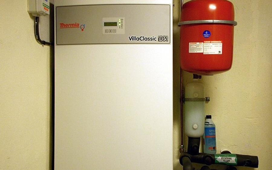 Foto van een warmtepomp