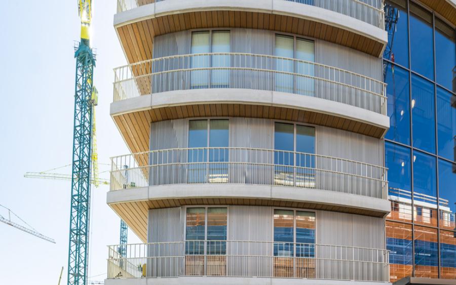 Woningen van Ymere aan de Spadinalaan in Overhoeks in Noord. Foto: Nico Boink
