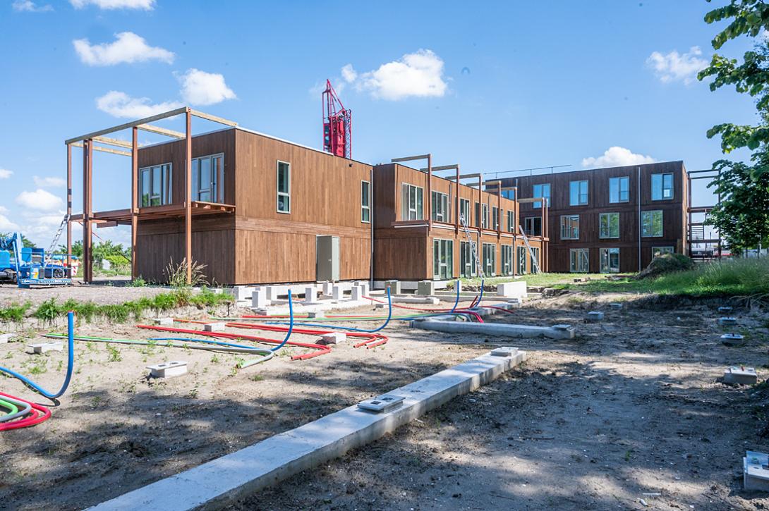 Ymere bouwt dit voorjaar in Nieuw-Vennep zestig modulaire flexwoningen.