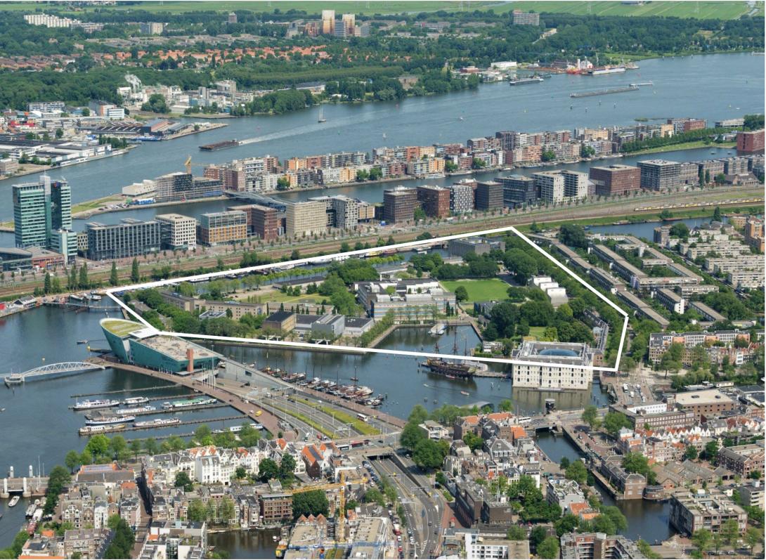 Marineterrein Amsterdam Centrum - Luchtfoto