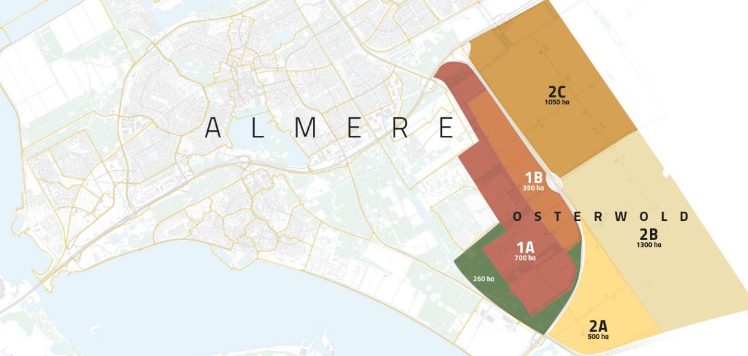 Almere Ossterwold: Kaart verkavelingen