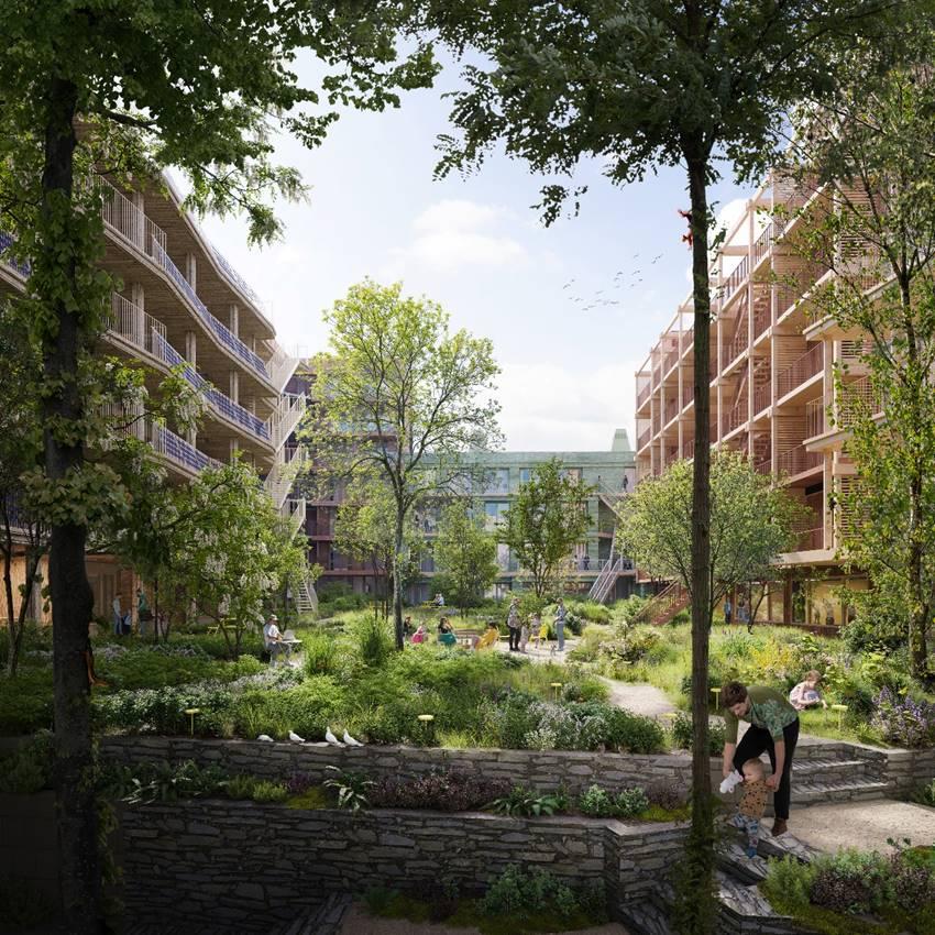 Binnentuin Kavel 10B Amstelkwartier - impressie VORM