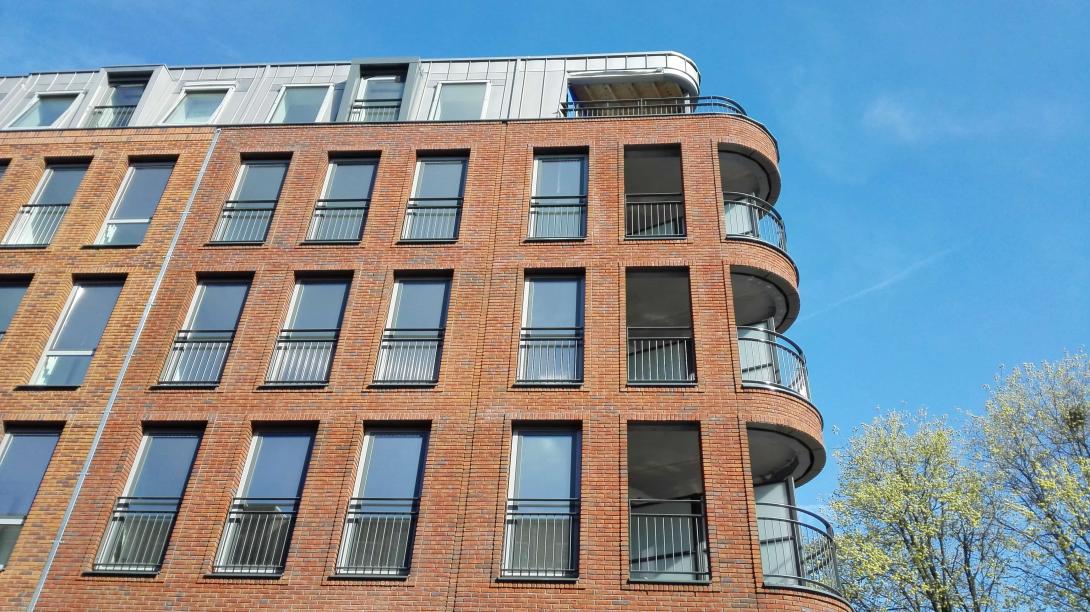 Studentenwoningen van Lieven De Key in de Pieter Vlamingstraat.