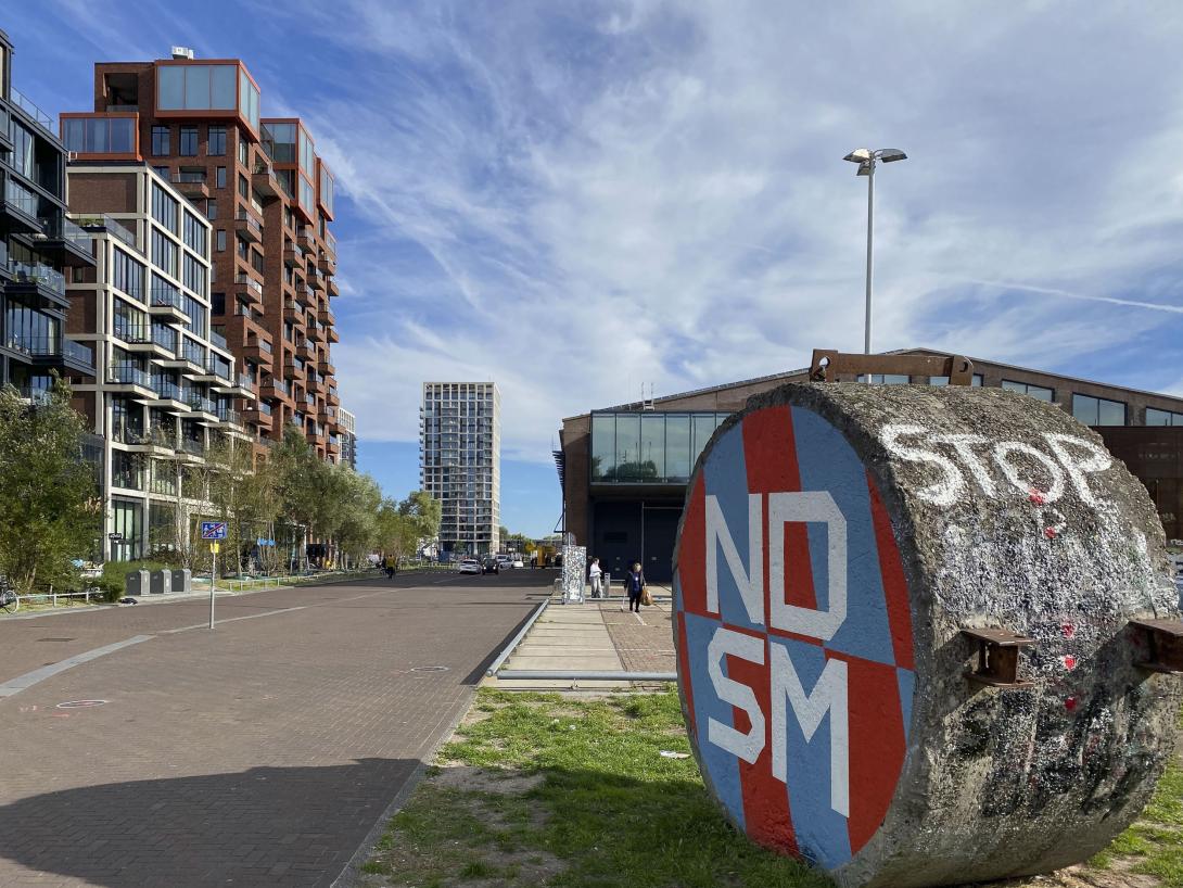 Nieuwbouw NDSM terrein naast IJ-Kantine 