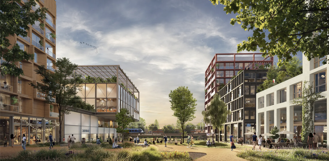 Visualisatie Sportpark Hilversum, afbeelding via VenhoevenCS