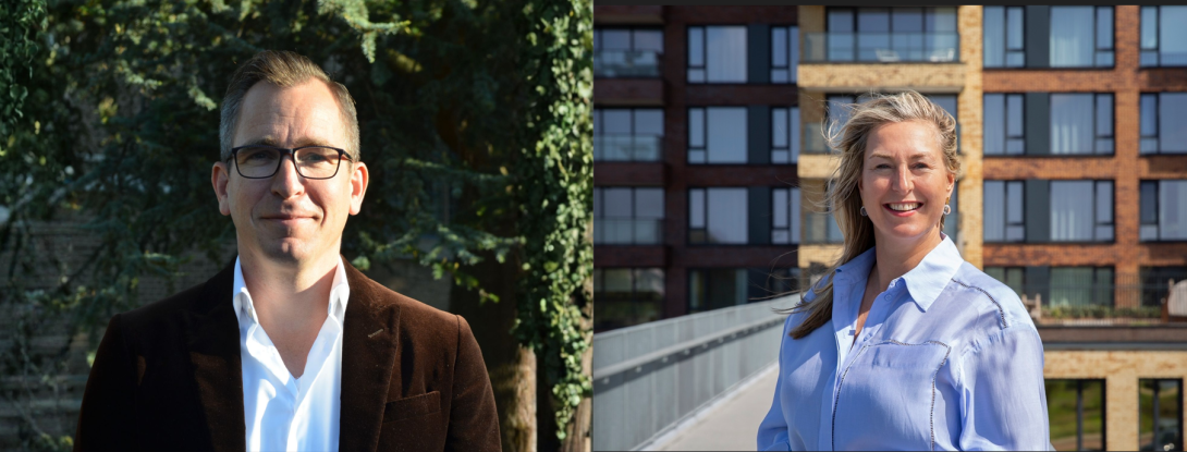 Nieuwe directieleden Eigen Haard, links Herre Dijkema, rechts Annelinda van Dijck-van Eck